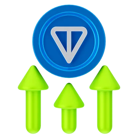 Crecimiento de la moneda de tonelada  3D Icon