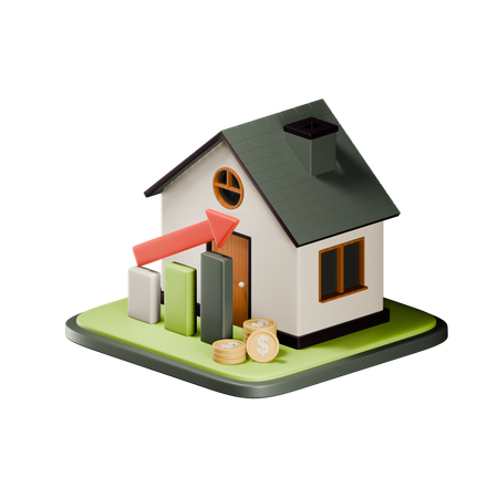 Crecimiento de la propiedad  3D Icon