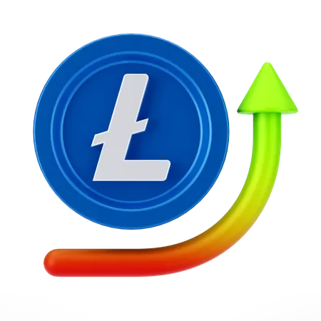 Crecimiento de linecoin  3D Icon