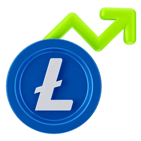 Crecimiento de linecoin  3D Icon