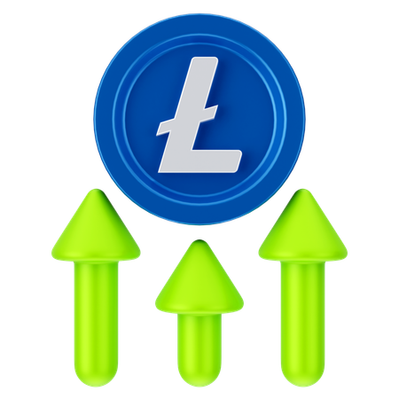 Crecimiento de linecoin  3D Icon