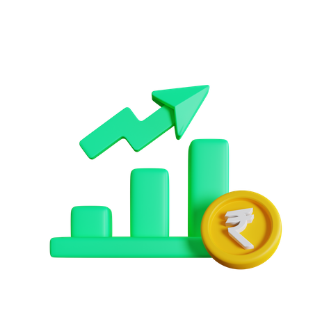 Crecimiento de la rupia  3D Icon