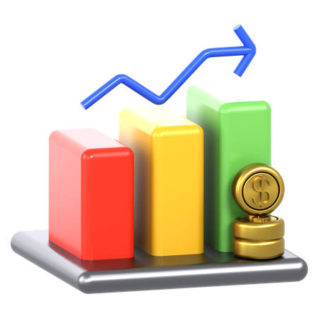 Crecimiento de las ventas  3D Icon