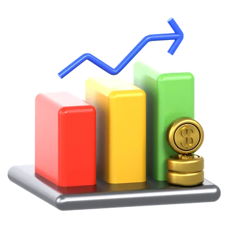 Crecimiento de las ventas  3D Icon