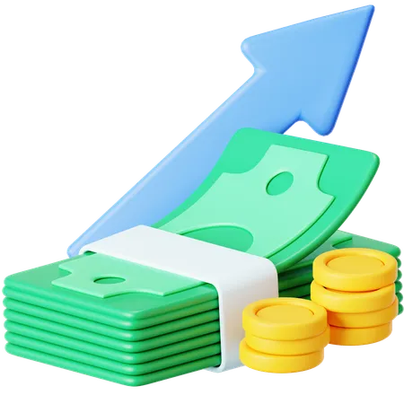 Crecimiento del dinero  3D Icon