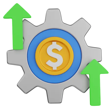 Crecimiento del dinero  3D Icon