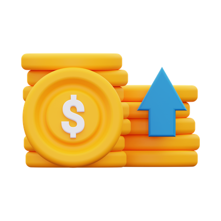 Crecimiento del dólar  3D Icon