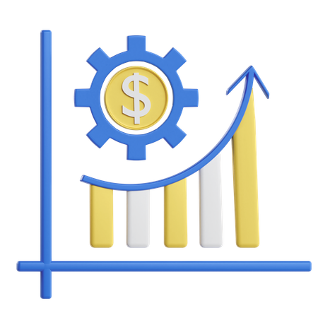 Crecimiento económico  3D Icon