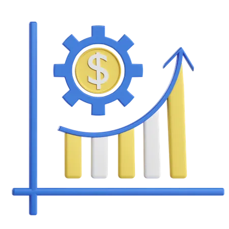 Crecimiento económico  3D Icon