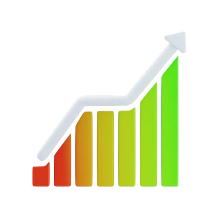 Crecimiento exponencial  3D Icon