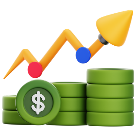 Crecimiento financiero  3D Icon