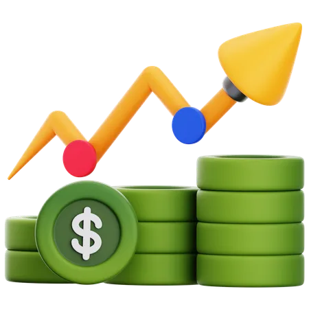 Crecimiento financiero  3D Icon