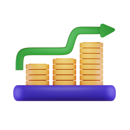 Crecimiento financiero  3D Icon