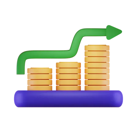 Crecimiento financiero  3D Icon