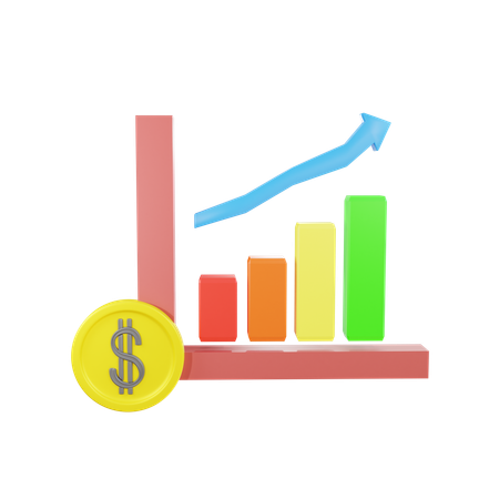 Crecimiento financiero  3D Icon