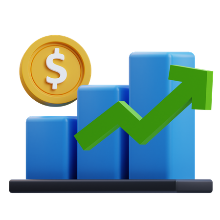 Crecimiento financiero  3D Icon