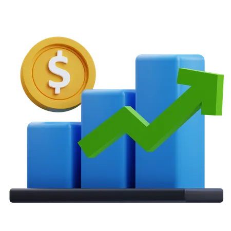 Crecimiento financiero  3D Icon