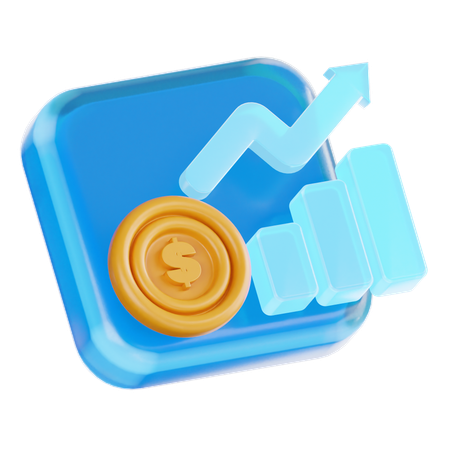 Crecimiento financiero  3D Icon