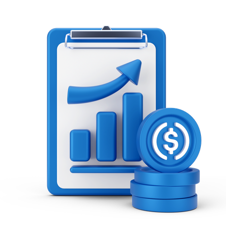 Crecimiento financiero  3D Icon