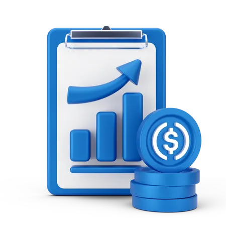 Crecimiento financiero  3D Icon