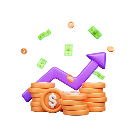 Crecimiento financiero  3D Icon