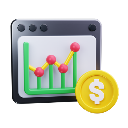 Crecimiento financiero  3D Icon