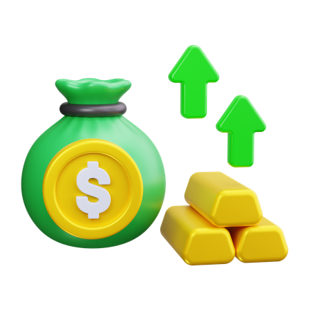 Crecimiento financiero  3D Icon