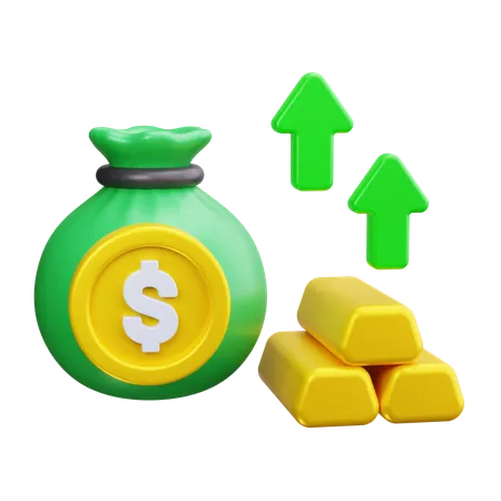 Crecimiento financiero  3D Icon