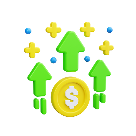 Crecimiento financiero  3D Icon