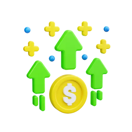 Crecimiento financiero  3D Icon