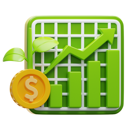 Crecimiento financiero  3D Icon