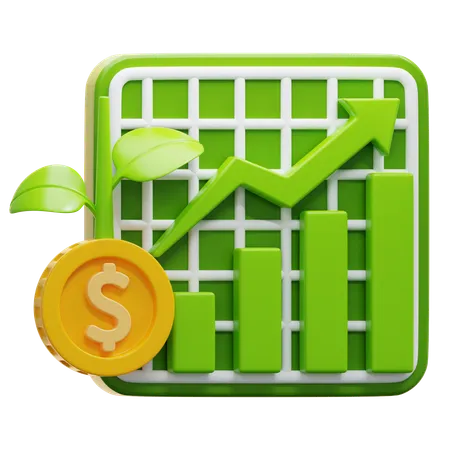 Crecimiento financiero  3D Icon