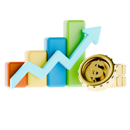 Crecimiento financiero  3D Icon