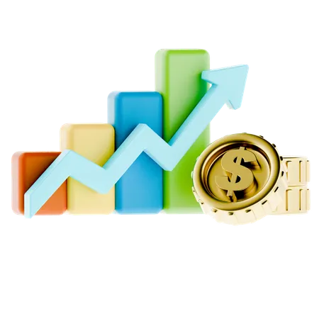 Crecimiento financiero  3D Icon