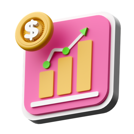 Crecimiento financiero  3D Icon