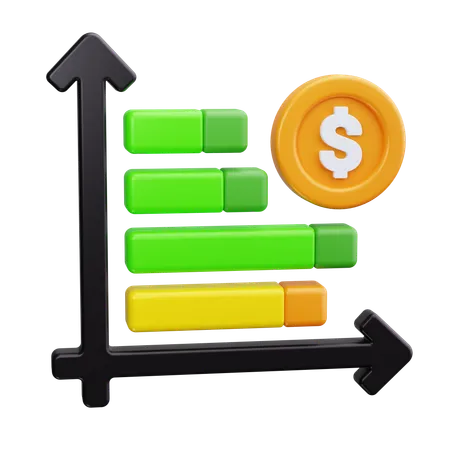 Crecimiento financiero  3D Icon