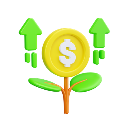 Crecimiento financiero  3D Icon