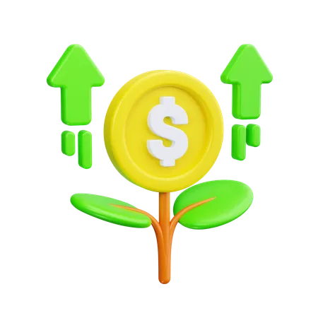 Crecimiento financiero  3D Icon