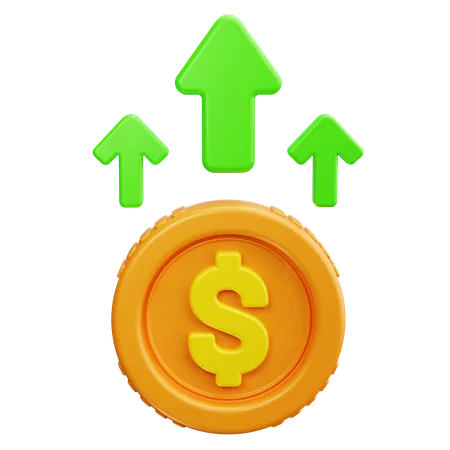 Crecimiento financiero  3D Icon