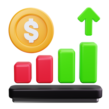 Crecimiento financiero  3D Icon