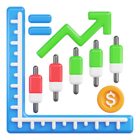 Crecimiento financiero  3D Icon