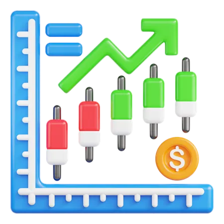 Crecimiento financiero  3D Icon