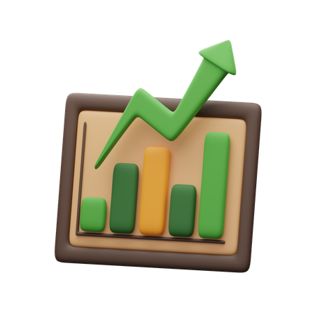 Crecimiento financiero  3D Icon