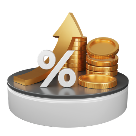 Crecimiento financiero  3D Icon