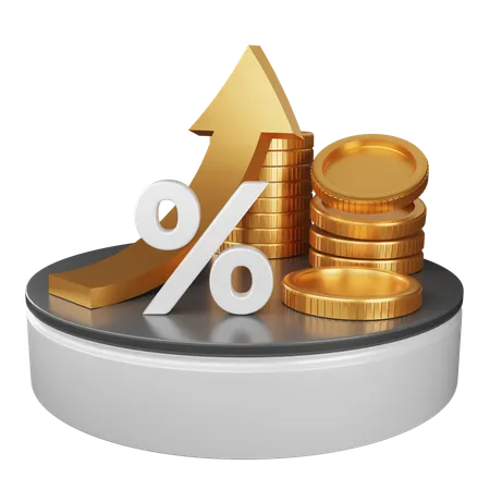 Crecimiento financiero  3D Icon