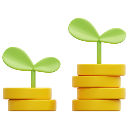 Crecimiento financiero  3D Icon
