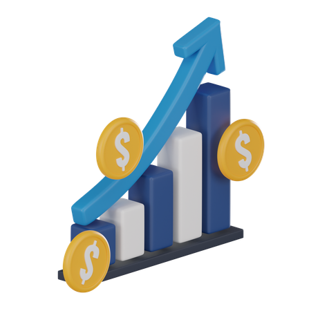 Crecimiento financiero  3D Icon