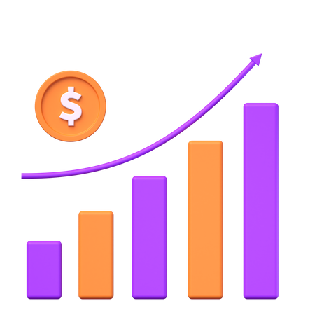 Crecimiento financiero  3D Icon