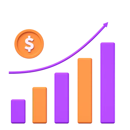 Crecimiento financiero  3D Icon