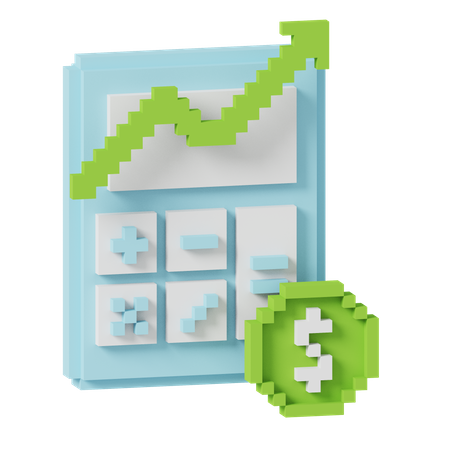 Crecimiento financiero  3D Icon